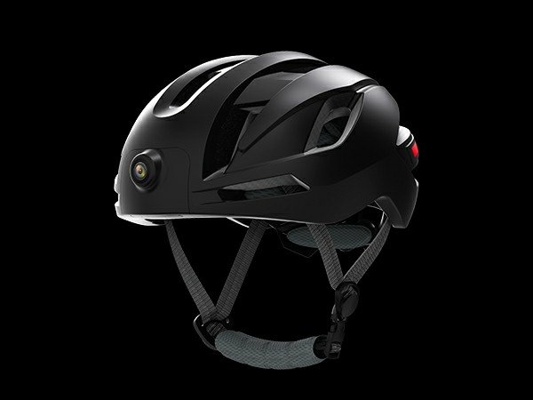 Smart Bike Helmet with Cameras Dual HD Front & Rear Video Recorder for Ebike & Electric Scooter, Bluetooth App Control Action Cam Helmet, CPSC Certified (Black)