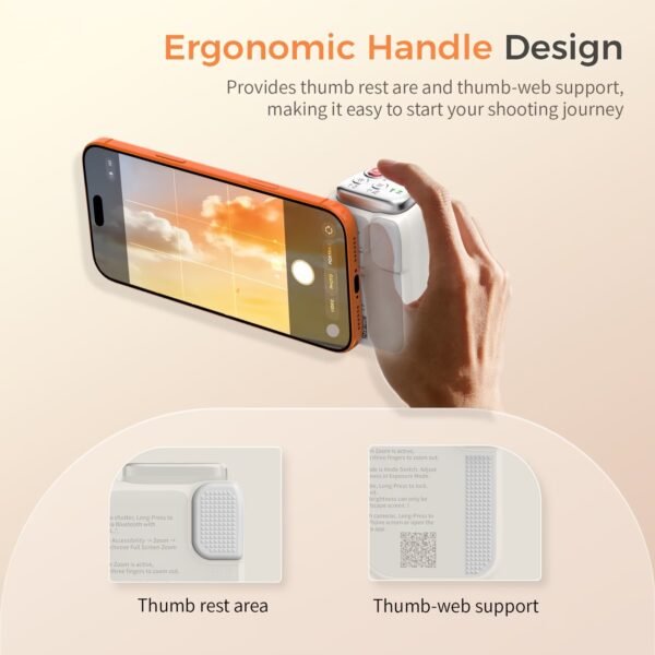 TELESIN Fun Shot Magnetic Phone Camera Grip + C03 Magnetic Selfie Light (Silver) Bundle Kit Compatible with iPhone Magsafe & Android, Creator Kit for Selfies/Photography/TikTok/Zoom Calls/Video