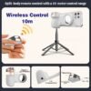 Phone Camera Grip with Selfie Ring Light & Detachable Bluetooth Remote Control, TikTok Scrolling Remote Shutter, Cold Shoe for Light/Mic, Compatible with iPhone & Android Phone