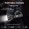X4 EDC Flat Flashlight with RGB Light, 1500 Lumens Mini Flashlight with Tactical Switch and Magnetic, IP68 Portable Pocket Clip USB C Flash Light for Camping, Checking, Emergencies