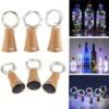 YJFWAL Upgraded 12 Pack Solar Wine Bottle Lights, 20 LEDs Waterproof Copper Light, Bottle Light Fairy Cork String Lights for Yard Patio Decor, DIY Birthday Gift for Mom Grandma Girlfriend(Warm White)