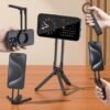 OMOTON TP02 360°Rotating for MagSafe Tripod, Adjustable Aluminum Magnetic Phone Tripod for iPhone 17/16/15/14 Pro Max Air, Foldable Cell Phone Stand Fits Vlog, Gym, Travel Essentials Accessories