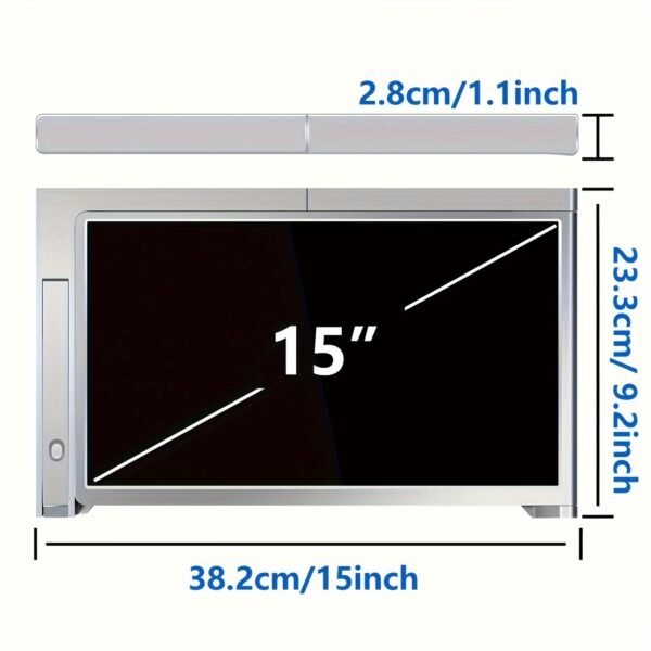Laptop Screen Extender, 1080P IPS FHD Monitor Extension for 15-17.3" Laptop, Ultra-Thin Portable Triple Portable Monitor with USB-C/HDMI/USB-A,Mac/Windows/Chrome/Android (Grey, 15 Inches)
