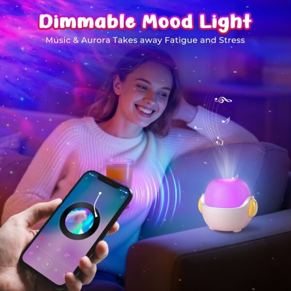 One Fire 360 Lights Galaxy Projector Star Projector Teen Girl Gifts Trendy Stuff Birthday Gifts Teen Boys Gift Ideas Women Gifts Lava Lamp 15 White Noise+ Bluetooth Room Decor Led Lights for Bedroom