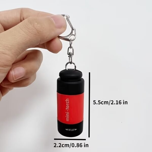 Mini Keychain Flashlight, Travel Flashlight USB Torch Rechargeable Colorful LED Flashlight High-Powered Pocket Keychain Flashlights, Gift for Kids, 8 Pack