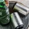 Premium Beer Bottle Opener, Automatic Stainless Steel Quick Pop the Top Can Openers by Magnet Catching No Damage Caps, Wine Accessory Push Down Off Magnetic Bartender Tool for Home Picnic Camping