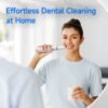 Plaque Remover for Teeth, Dental Cleaning Kit Tartar Remover for Teeth with LED Light & 5 Modes, Rechargeable Dental Cleaner, 4 Replaceable Heads
