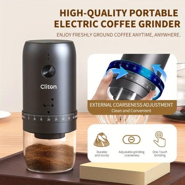 Portable Espresso Machine for Travel, Travel Coffee Maker Self Heating with USB-C, 20 Bar Coffee Machine 3in1 Compatible with Ground Coffee, Nespresso Capsule & DG Pods for Camping - Grey