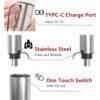 Wine Aerator Electric Wine Decanter Automatic Wine Aerator, Wine Dispenser Wine pourer with USB Rechargeable,Wine Lover for women&Men(Black-ABS)