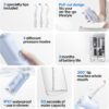 usmile C10 Portable Water Flosser for Travel – 95-Day Battery, 4 Modes, 360° Nozzle, 180ml Tank, IPX7 Waterproof, Dentist-Recommended for Braces, Implants & Sensitive Gums (Blue)