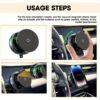 Upgraded Nano Gel Vacuum Magnetic Car Phone Holder for MagSafe 360° Adjustable, [100+LBS Suction & 3000gf Magnetic] Suction Cup Phone Mount for Your Car/Gym/Mirror Mount for iPhone & Android