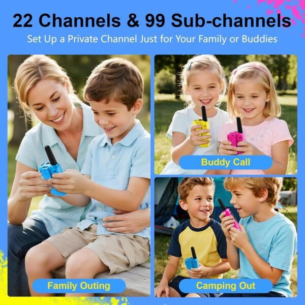 Walkie Talkies for Kids Games Outdoor Toys for 3-12 Year Old Boys Girls, 3 Miles Long Range Walkie Talkie to Camping Hiking, 4 Year Old Girl Birthday Gifts for 3 4 5 6 7 8 9 Year Old Boy Girl Gift