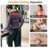 Shoulder Massager with Heat, Cordless Back and Neck Massager, Upgraded Graphene Heating, 4D Shiatsu Deep Kneading Massage for Shoulder, Back,Leg,Pain Relief, Gift for Dad Mom (Black)