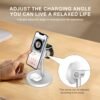 XDS3: 3-in-1 Wireless Charging Stand – Charging Station for iPhone, Apple Watch, and AirPods – MagSafe Compatible, Qi2 Certified – Includes  USB-C Wall Charger and 6.5-Foot USB-C Cable