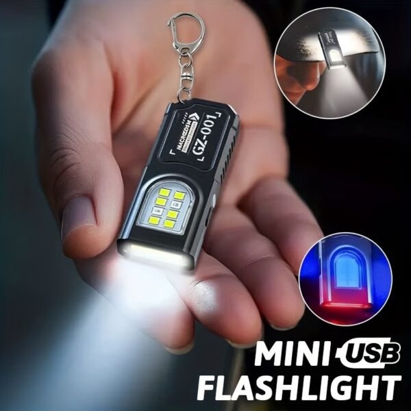 ThruNite Ti Mini Keychain Flashlight, USB-C Rechargeable EDC Pocket Light, Bright 650 Lumens Small Keychain Gadget for Camping, Everyday Carry, Indoor Outdoor Use (Grey Cool White)