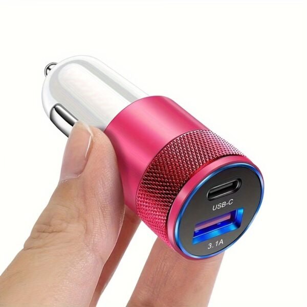LISEN Car Charger USB C, 45W Cigarette Lighter USB Charger Adapter, Car Accessories Gifts for Men, Mini USBC Cars Fast Charging Adapter USBC Type C 12V Plug Outlet, for iPhone 17 Pro Max 16 15 14 13
