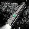 ArkPro Lite Flat Pocket Flashlight, Rechargeable Portable 1200 Lumens with White LED, Red Light, and UV Light, Triple Sources for Pet Urine Detection, Camping, Emergency, Working (Matte Black)