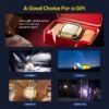 6000mAh Magnetic Work Light Rechargeable with 4000 Lumen IP65 Waterproof, 30H Runtime, 4 Brightness & 4 Color Modes with Red SOS, Strong Magnet Base for Car Repair, Camping, Emergency 1PC