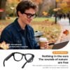 AI Smart Glasses, 8MP HD Camera Glasses With AI Assistant and 3600mAh Charging Case, Translation Glasses with 164 Languages and Color-Change Lens, Music & Hands-Free Calls, UV & Blue Light Protection