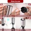 Wine Aerator Electric Wine Decanter Automatic Wine Aerator, Wine Dispenser Wine pourer with USB Rechargeable,Wine Lover for women&Men(Black-ABS)