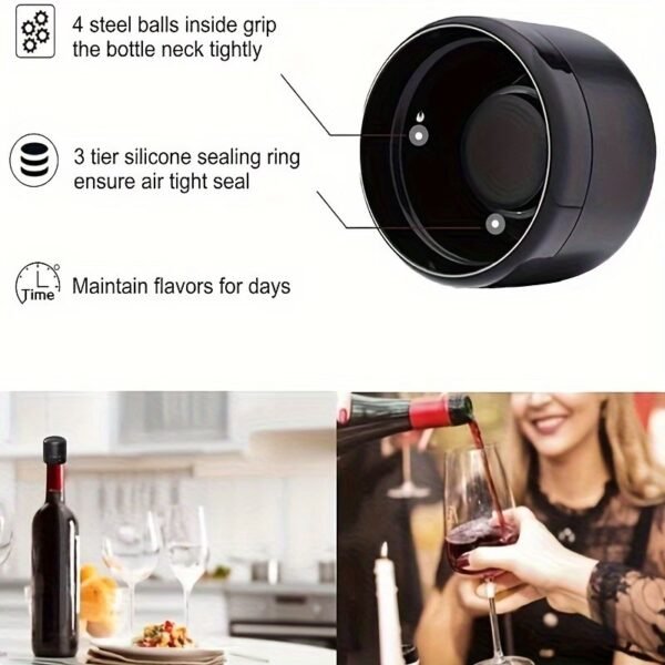 [2 PACK] Wine Bottle Stoppers,Real Vacuum Stoppers,Reusable Wine Preserver,Wine Corks Keep Fresh,Best Christmas and Birthday Gifts for Wine Lovers.