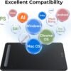 Wacom Intuos Small Bluetooth Graphics Drawing Tablet, 4 Customizable ExpressKeys, Portable for Teachers, Students and Creators, Compatible with Chromebook Mac OS Android and Windows - Black