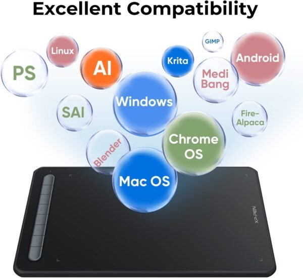 Wacom Intuos Small Bluetooth Graphics Drawing Tablet, 4 Customizable ExpressKeys, Portable for Teachers, Students and Creators, Compatible with Chromebook Mac OS Android and Windows - Black