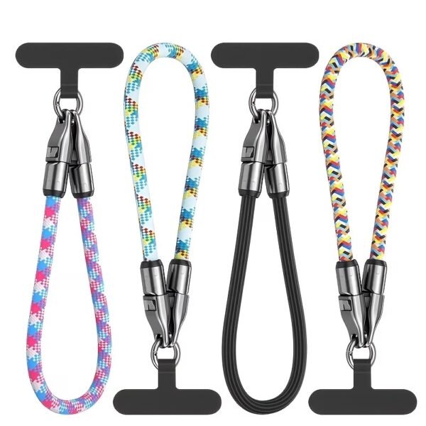 TOP-UP Hand Wrist Lanyard 1ft (30cm) – Universal Cell Phone Strap with Built-in 240W USB C Charging Cable & Data Transfer