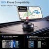 Vacuum Magnetic Suction Car Phone Holder Fold-able and and Hands-Free 360° Adjustable Rotation Phone Mount, Compatible with All Smartphones