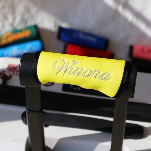 Coco Personalized Luggage Handle Wrap with Embroidered Name, Custom Handle Covers for Travel Bag Luggage Suitcase, Monogrammed Luggage Finder