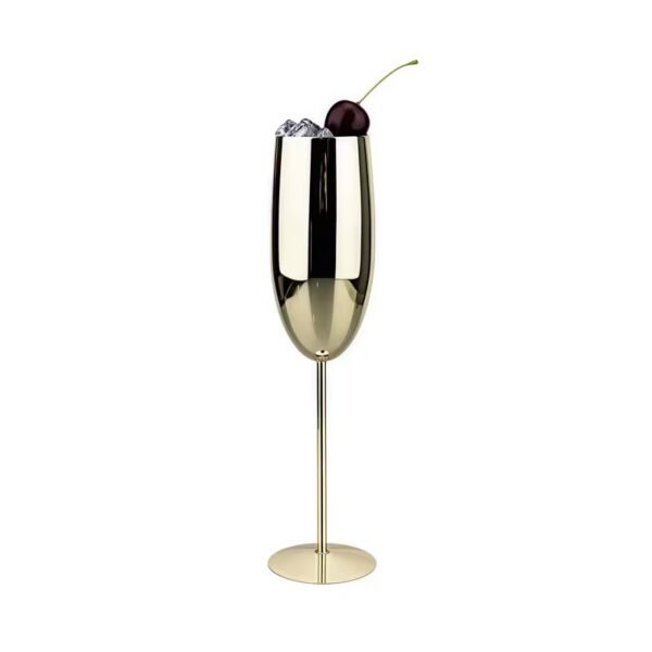 Champagne Glasses Set of 2 Stainless Steel Champagne Flutes Wedding Gifts for Bride 8.5 oz Unbreakable Champagne Glasses for Party Wedding Christmas Anniversary Brithday