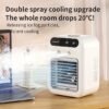 Arctic Air Pure Chill 2.0 Evaporative Air Cooler by Ontel - Powerful, Quiet, Lightweight and Portable Space Cooler with Hydro-Chill Technology For Bedroom, Office, Living Room & More,Blue