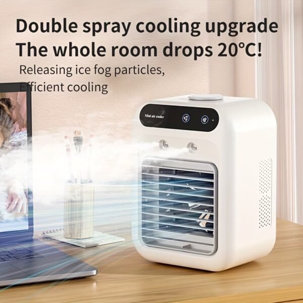 Arctic Air Pure Chill 2.0 Evaporative Air Cooler by Ontel - Powerful, Quiet, Lightweight and Portable Space Cooler with Hydro-Chill Technology For Bedroom, Office, Living Room & More,Blue