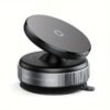 Upgraded Nano Gel Vacuum Magnetic Car Phone Holder for MagSafe 360° Adjustable, [100+LBS Suction & 3000gf Magnetic] Suction Cup Phone Mount for Your Car/Gym/Mirror Mount for iPhone & Android