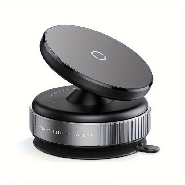 Upgraded Nano Gel Vacuum Magnetic Car Phone Holder for MagSafe 360° Adjustable, [100+LBS Suction & 3000gf Magnetic] Suction Cup Phone Mount for Your Car/Gym/Mirror Mount for iPhone & Android