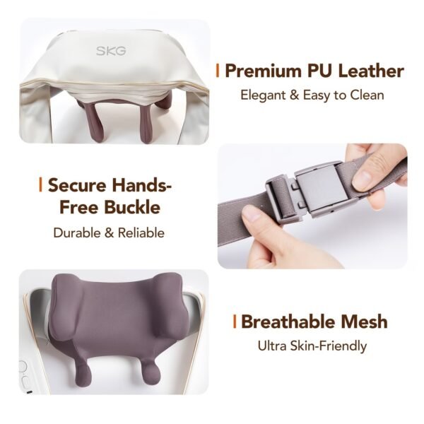 Shoulder Massager with Heat, Cordless Back and Neck Massager, Upgraded Graphene Heating, 4D Shiatsu Deep Kneading Massage for Shoulder, Back,Leg,Pain Relief, Gift for Dad Mom (Black)
