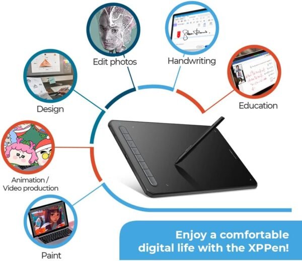 Wacom Intuos Small Bluetooth Graphics Drawing Tablet, 4 Customizable ExpressKeys, Portable for Teachers, Students and Creators, Compatible with Chromebook Mac OS Android and Windows - Black