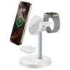 XDS3: 3-in-1 Wireless Charging Stand – Charging Station for iPhone, Apple Watch, and AirPods – MagSafe Compatible, Qi2 Certified – Includes  USB-C Wall Charger and 6.5-Foot USB-C Cable