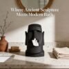 Unique Tissue Box Holder – Creative Moai Tissue Dispenser with Sunglasses and Headphone Storage – Funny Face Tissue Holder for Living Room, Office, or Statue Bathroom Decor