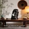 Unique Tissue Box Holder – Creative Moai Tissue Dispenser with Sunglasses and Headphone Storage – Funny Face Tissue Holder for Living Room, Office, or Statue Bathroom Decor