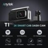 60FPS Dash Cam Front and Rear, 4K+2K Dual Dash Camera for Cars, Power Saving Parking Mode, Wi-Fi 6 App Control, Dual STARVIS 2 Sensors
