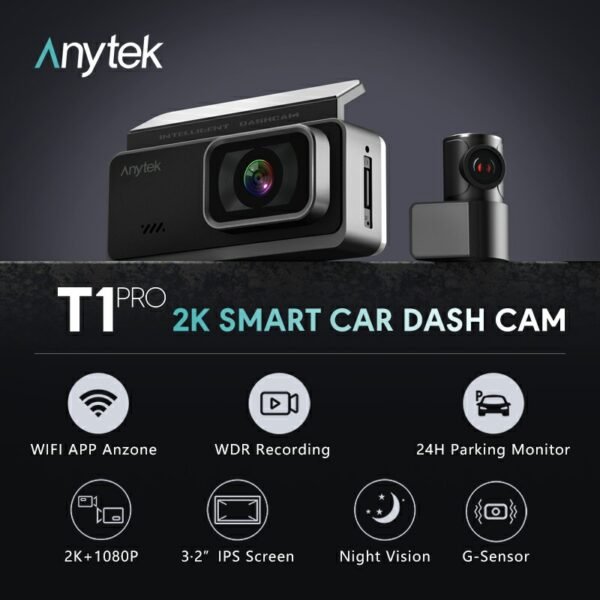 60FPS Dash Cam Front and Rear, 4K+2K Dual Dash Camera for Cars, Power Saving Parking Mode, Wi-Fi 6 App Control, Dual STARVIS 2 Sensors