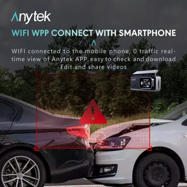 60FPS Dash Cam Front and Rear, 4K+2K Dual Dash Camera for Cars, Power Saving Parking Mode, Wi-Fi 6 App Control, Dual STARVIS 2 Sensors