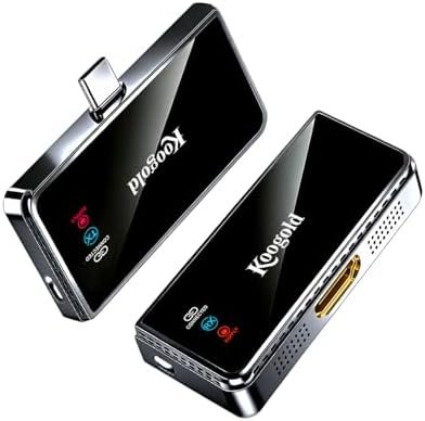 中图_3 Wireless HDMI Transmitter and Receiver USB C,Elegant Solid Design, 4K Input 1080p@60Hz Output, Plug and Play, Stream Laptop/Tablet/Phone to TV/Monitor/Projector