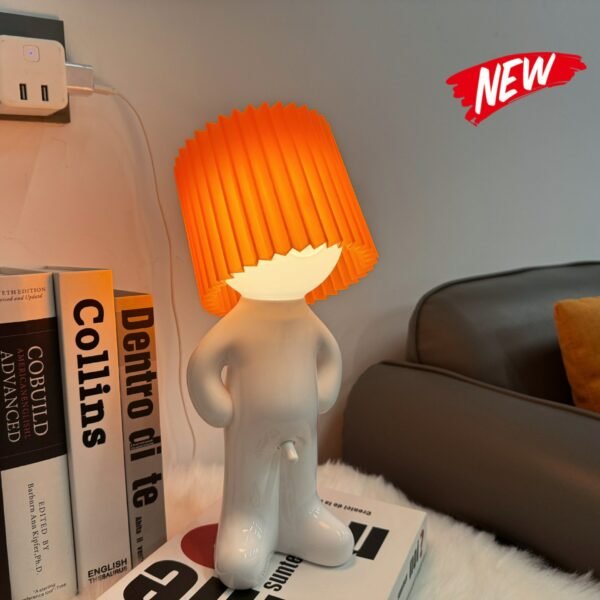 Funny Shy Boy Table Lamp，Novelty Plug-in Table Lamp for Home, Office, Bedroom, or Desk Decor - Gift Idea for Christmas, Valentine's Day, or Birthdays Fathers Day Gift