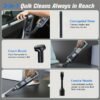 Household car dual-use multifunctional handheld wireless vacuum cleaner, USB charging wireless household vacuum cleaner, car vacuum cleaner, low-noise, LED light, anti entanglement pet hair, one click dust cleaning, comes with multiple accessories