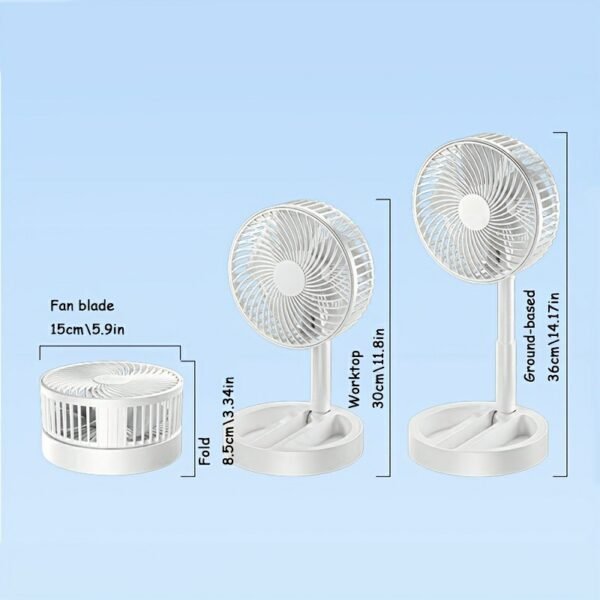 Desktop Foldable USB Small Fan, Student Dormitory, Silent, Scalable, Shaking Head Mini Portable Desktop Electric Fan