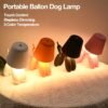 Cute puppy shaped LED desk lamp rechargeable touch control desk lamp 3 color temperature brightness adjustment home decoration lamp