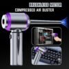 Portable Wireless Car Vacuum Cleaner - Four in One Handheld Vacuum Cleaner with Three Level Adjustment 1500018000 21000 Pa High Suction Capacity, Compressed Air Dust Collector with a Battery Life of up to 35 Minutes - Rechargeable Lightweight Vacuum Cleaner