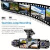 AXH 360 ° panoramic 34 lens channel 1080P high-definition ultimate safety driving recorder set, 1080P front and 720P front, back, left, right full coverage, four screen display, high-definition night vision, WDR, G sensor